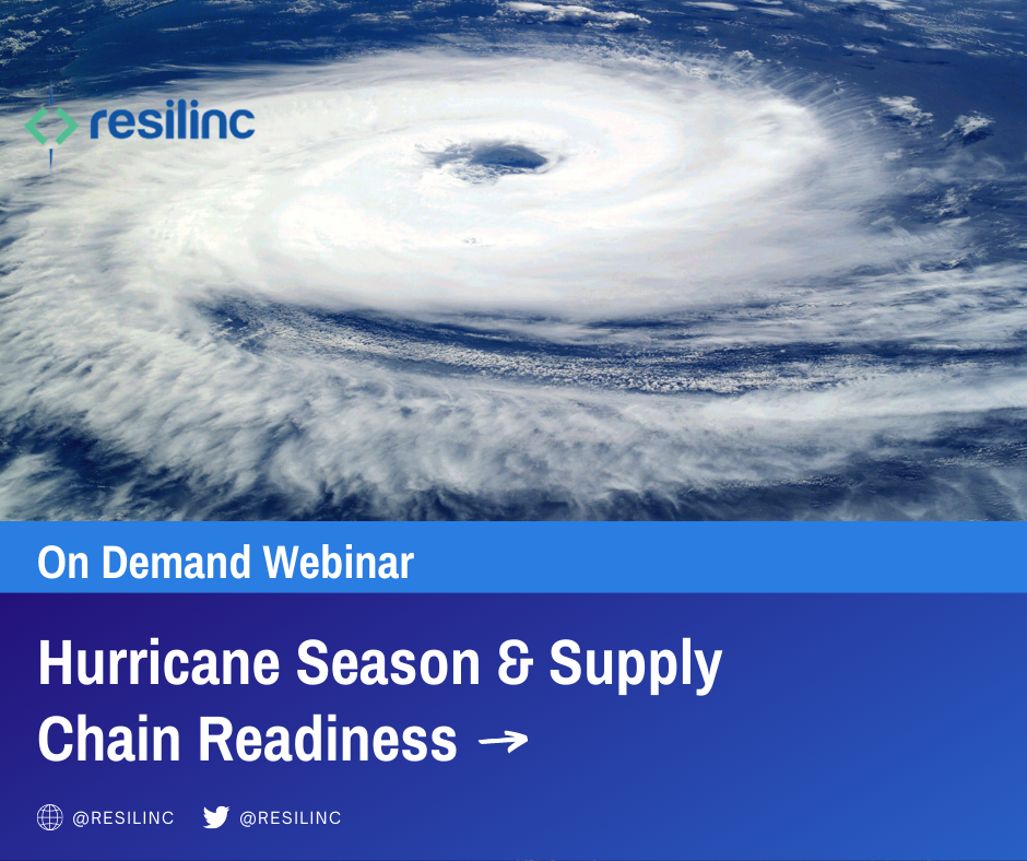 Hurricane season and supply chain readiness