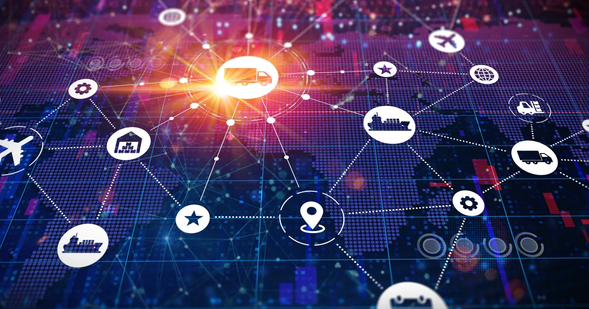 A map showing supply chain disruptions tracked by the Disruption Vulnerability Index